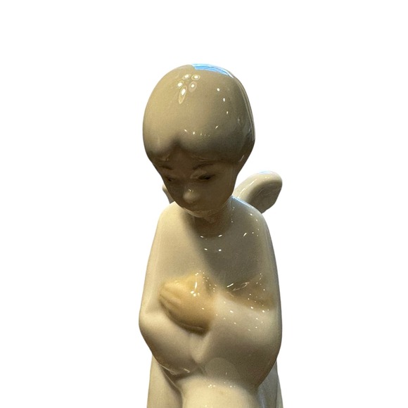 Llandro Nao Praying Angel Porcelain Figurine 5" Tall Made In Spain - Picture 5 of 7